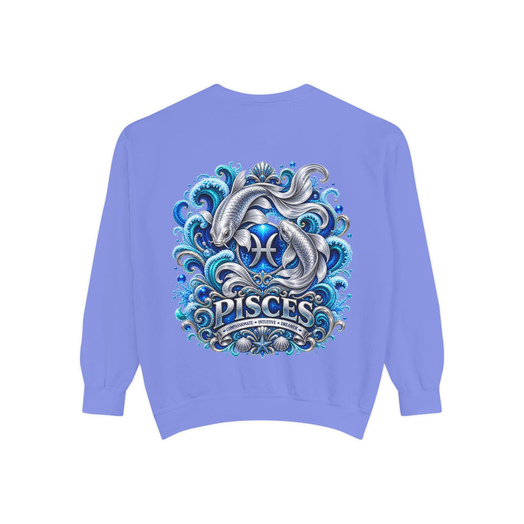 Pisces Zodiac Sweatshirt – Artistic Koi Fish Horoscope Pullover