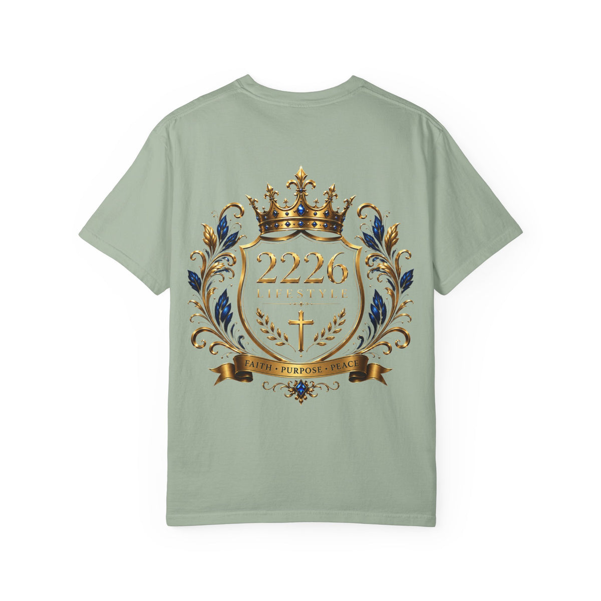 2226 Lifestyle Crest T-Shirt — Royal Crown Faith Emblem