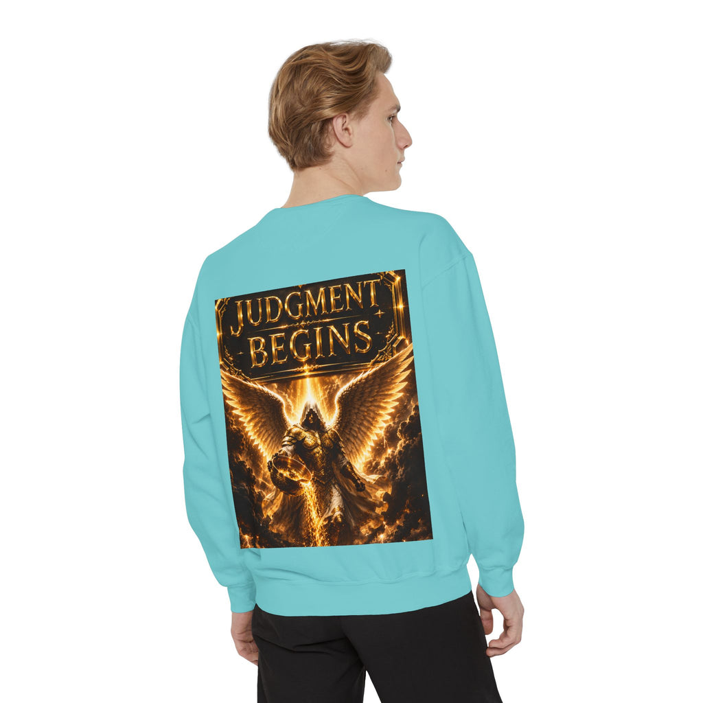Revelation Chapter 16 Sweatshirt — "Judgment Begins" Apocalyptic Graphic