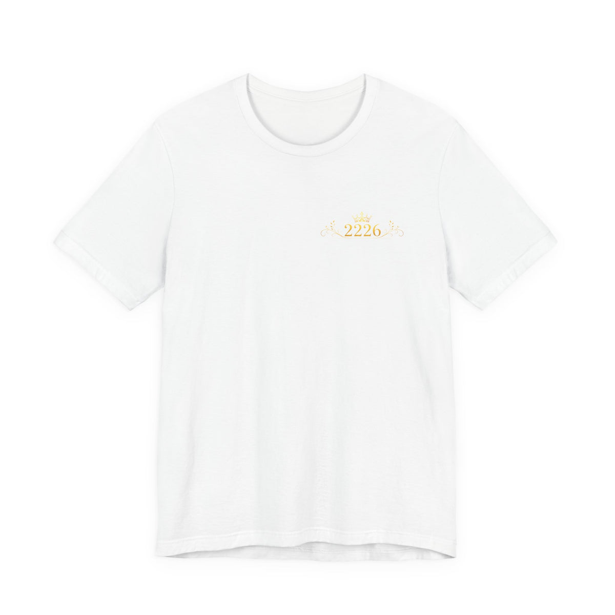 Minimal 2026 Embroidered Chest Tee — Casual White T-Shirt