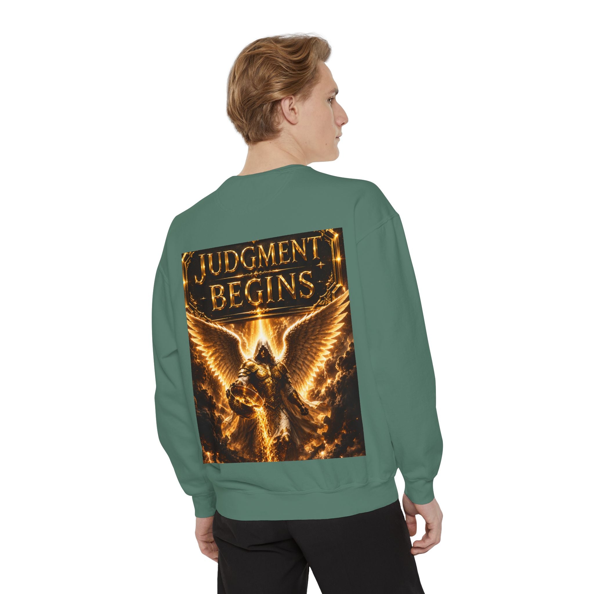 Revelation Chapter 16 Sweatshirt — "Judgment Begins" Apocalyptic Graphic