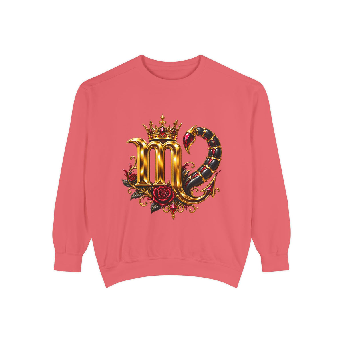 Scorpio Zodiac Sweatshirt — Regal Gold Scorpion Astrological Crewneck