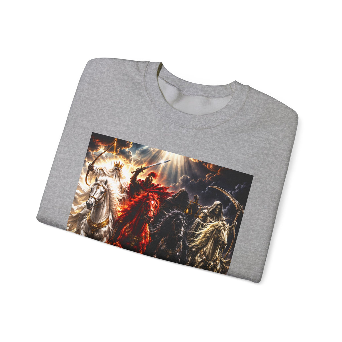 Revelation 6 Sweatshirt — Four Horsemen Graphic Crewneck (2226)