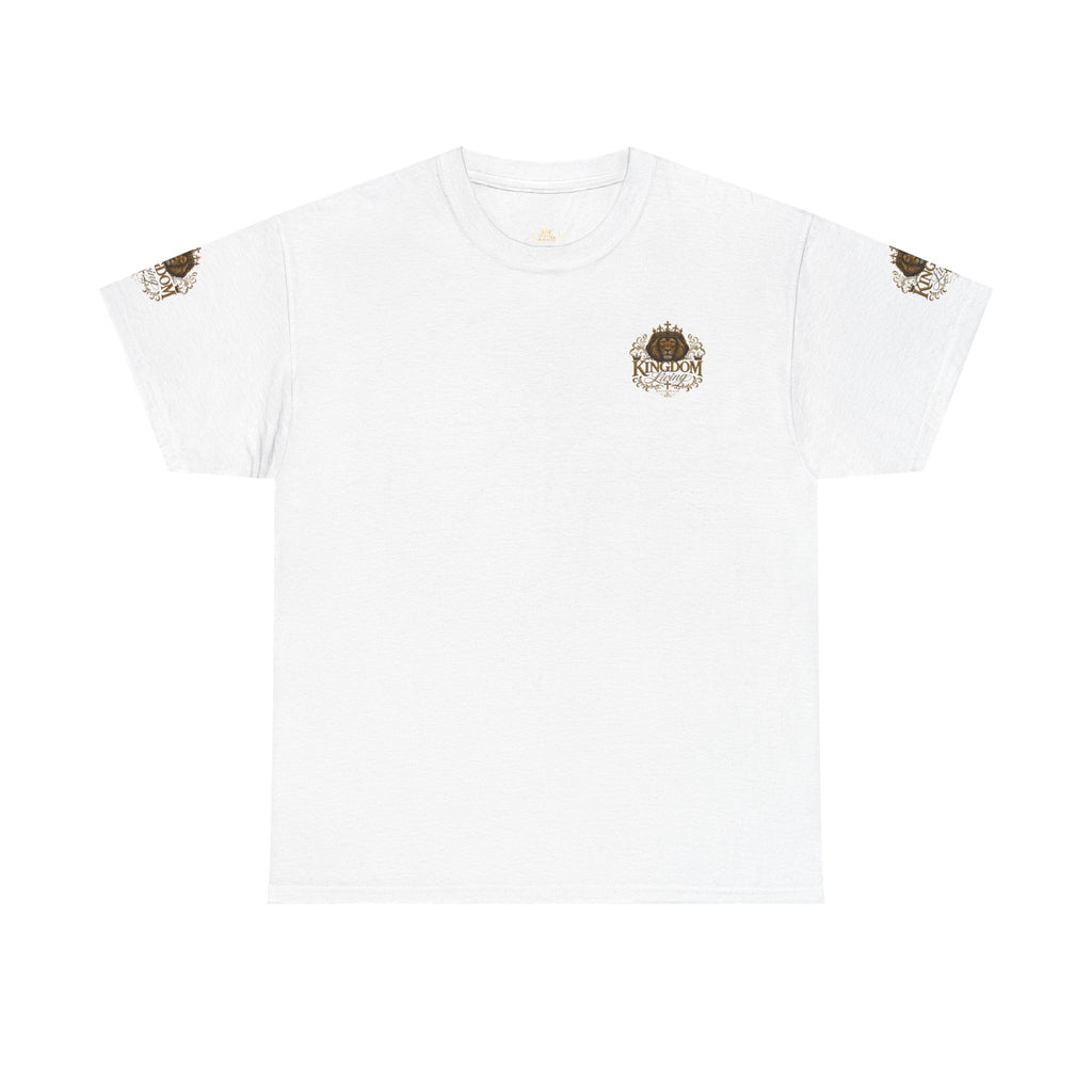 Kingdom Living Lion Graphic Tee — Regal Christian Faith T-Shirt