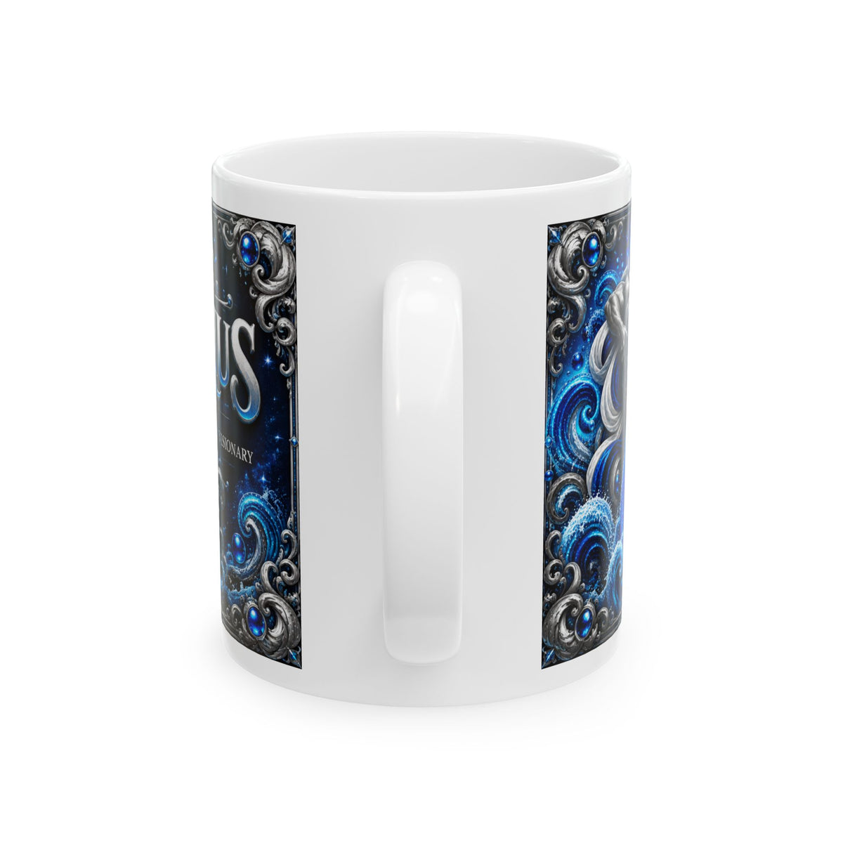 Aquarius Zodiac Ceramic Mug — Astrology Gift (11oz/15oz)