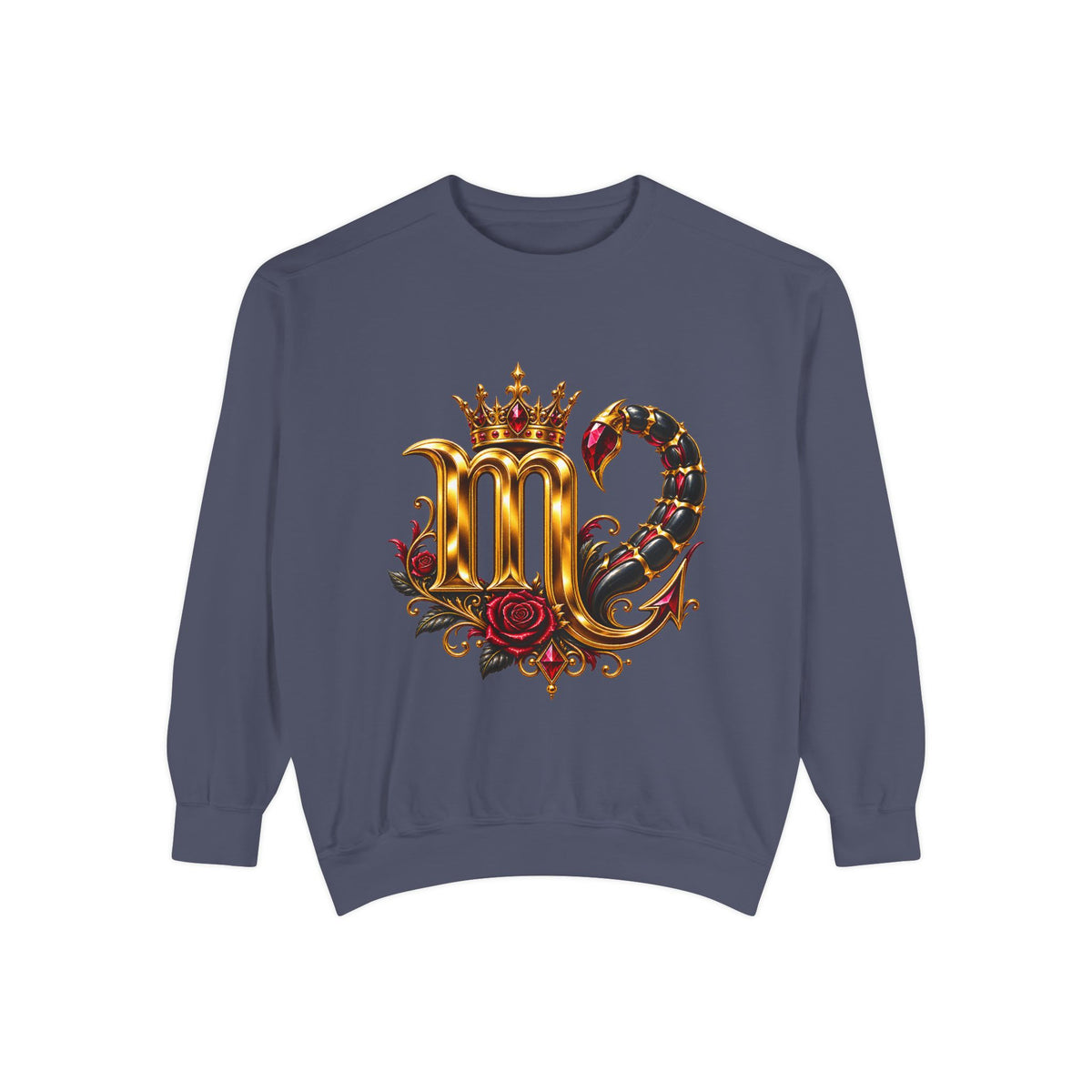 Scorpio Zodiac Sweatshirt — Regal Gold Scorpion Astrological Crewneck