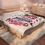 Motivational Plush Blanket - "Work Hard Dream Bigger Stay Focused" Velveteen Throw