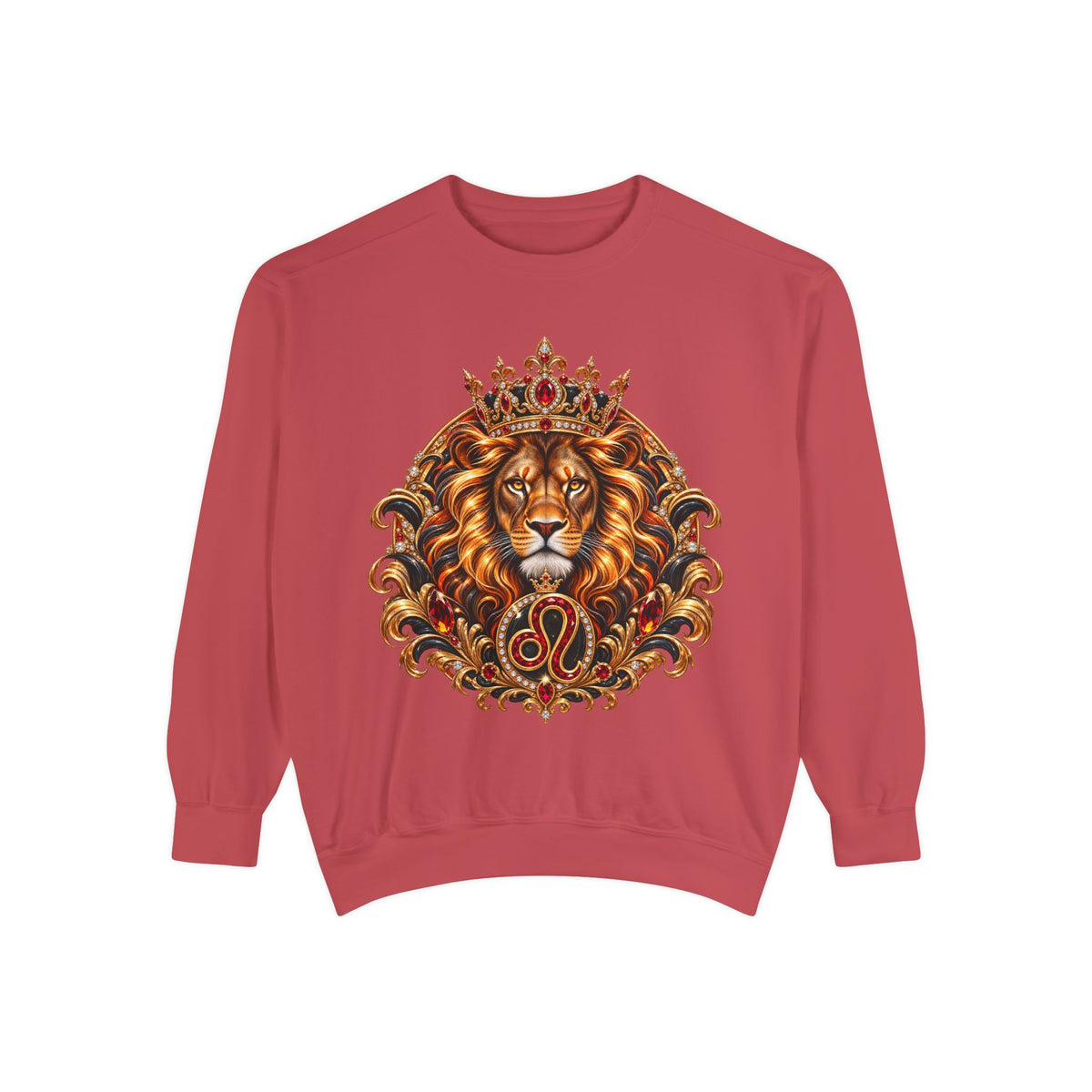 Leo Zodiac Lion Sweatshirt — Regal Astrology Graphic Crewneck