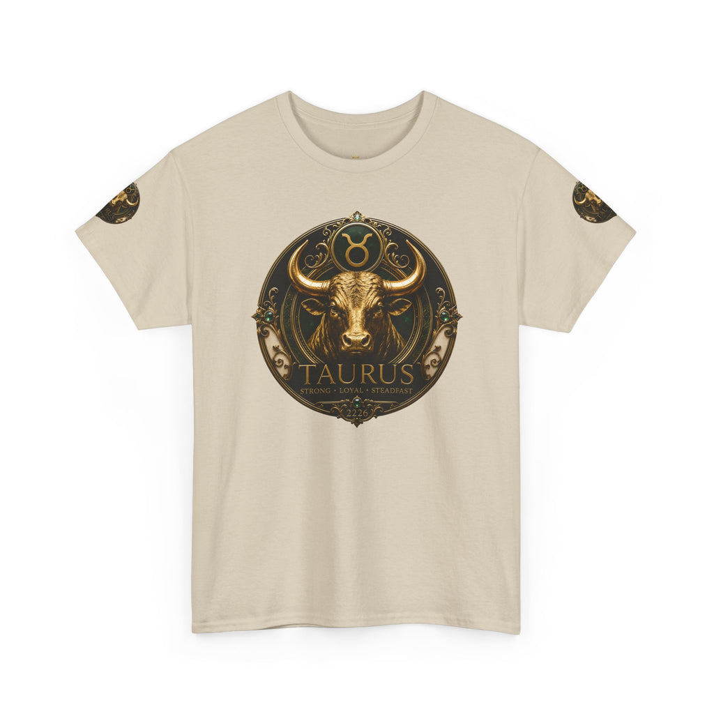 Taurus Zodiac T‑Shirt — Bull Astrology Graphic Tee (Taurus Symbol & Moon Design)