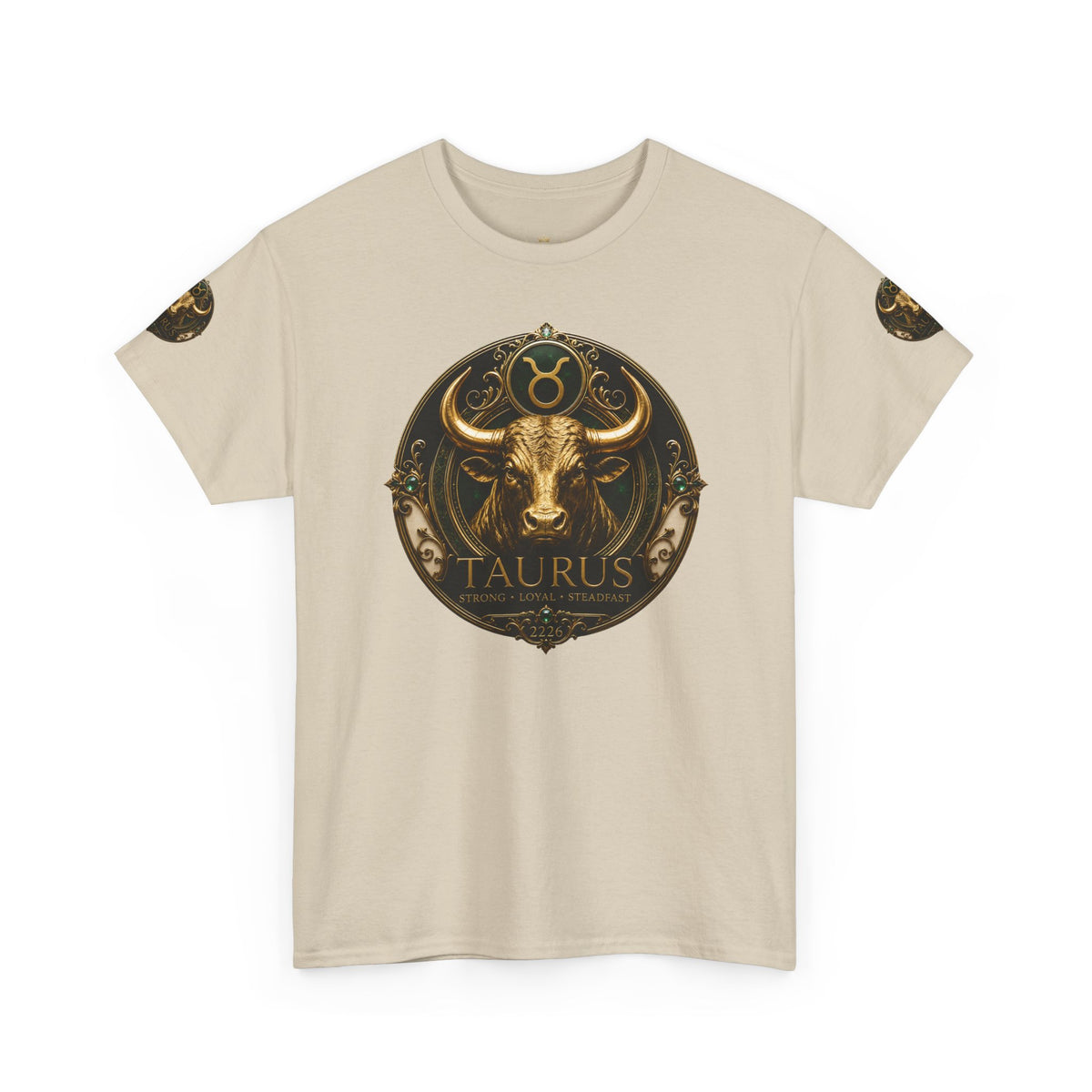 Taurus Zodiac T‑Shirt — Bull Astrology Graphic Tee (Taurus Symbol & Moon Design)