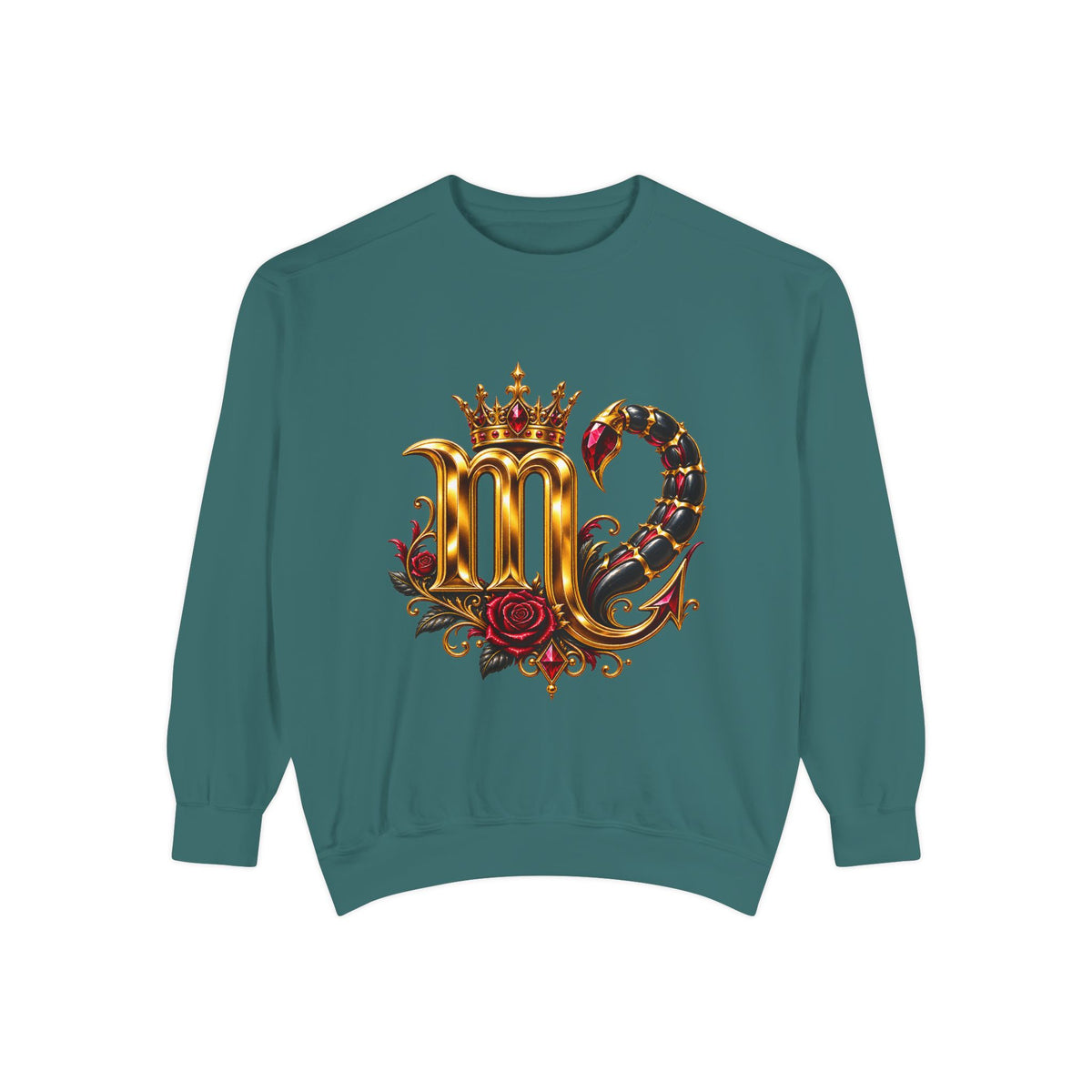 Scorpio Zodiac Sweatshirt — Regal Gold Scorpion Astrological Crewneck
