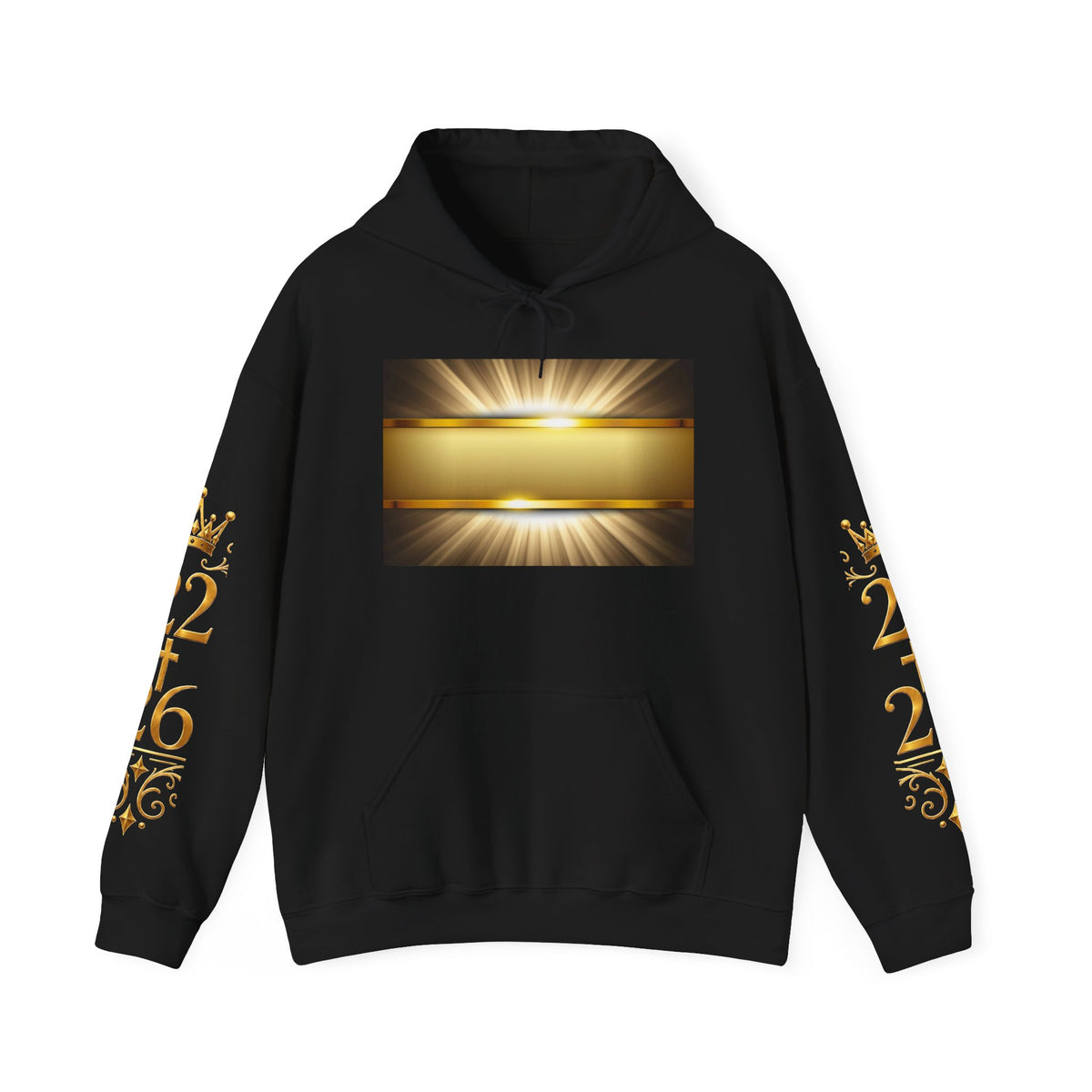 Harvest of the Earth Hoodie — Gold Crest Back Print with 2•26 Sleeve Design