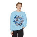 Pisces Zodiac Sweatshirt – Artistic Koi Fish Horoscope Pullover