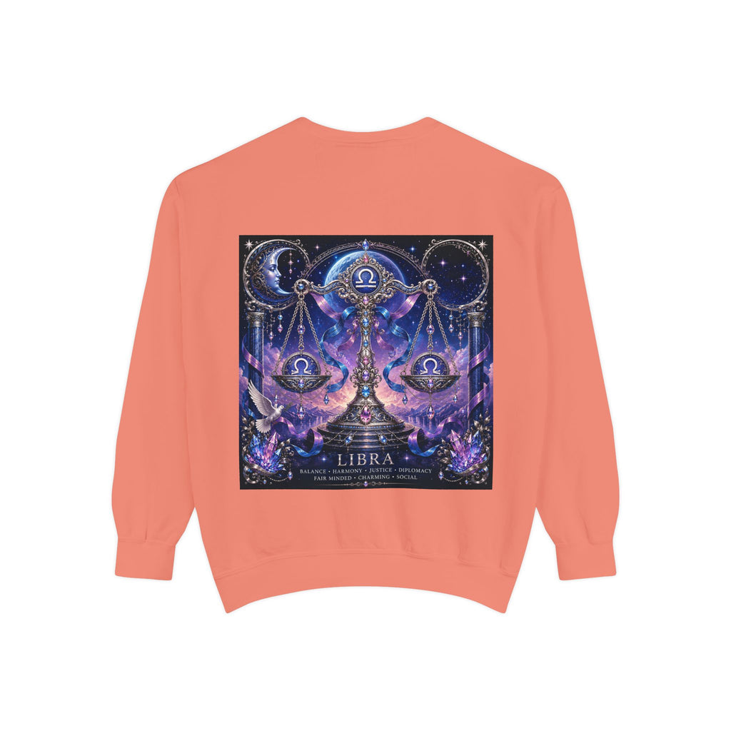 Libra Zodiac Sweatshirt — Scales Astrology Graphic Crewneck