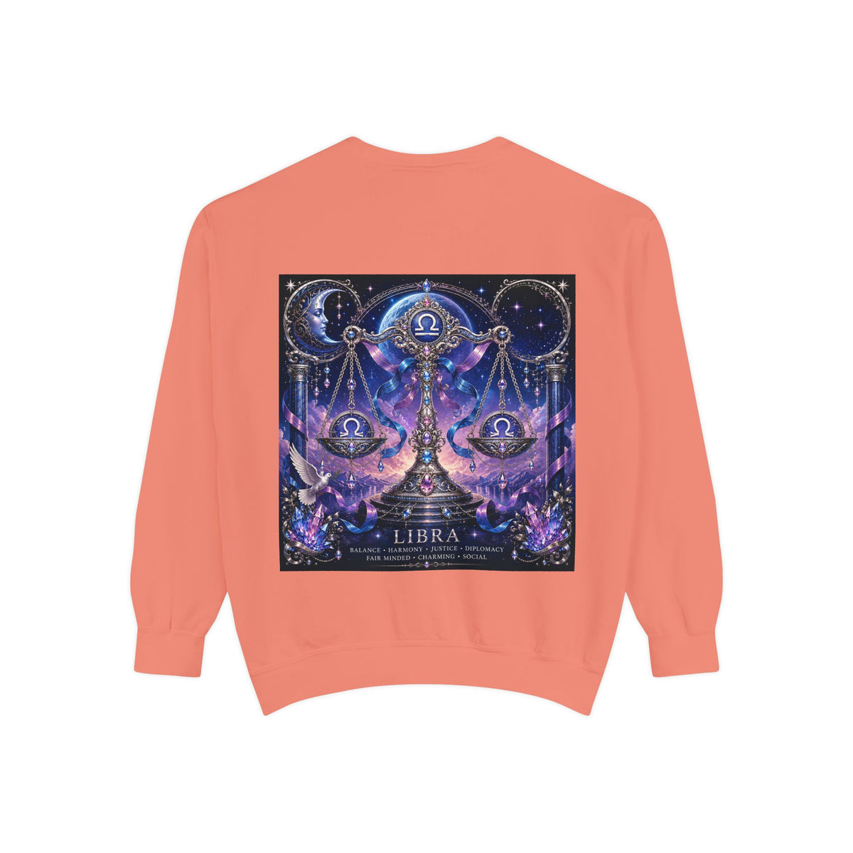 Libra Zodiac Sweatshirt — Scales Astrology Graphic Crewneck