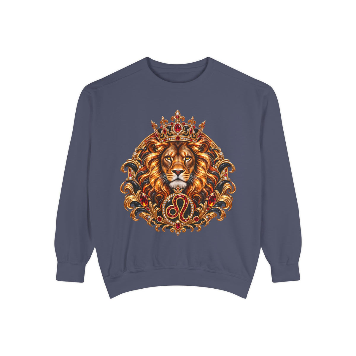 Leo Zodiac Lion Sweatshirt — Regal Astrology Graphic Crewneck