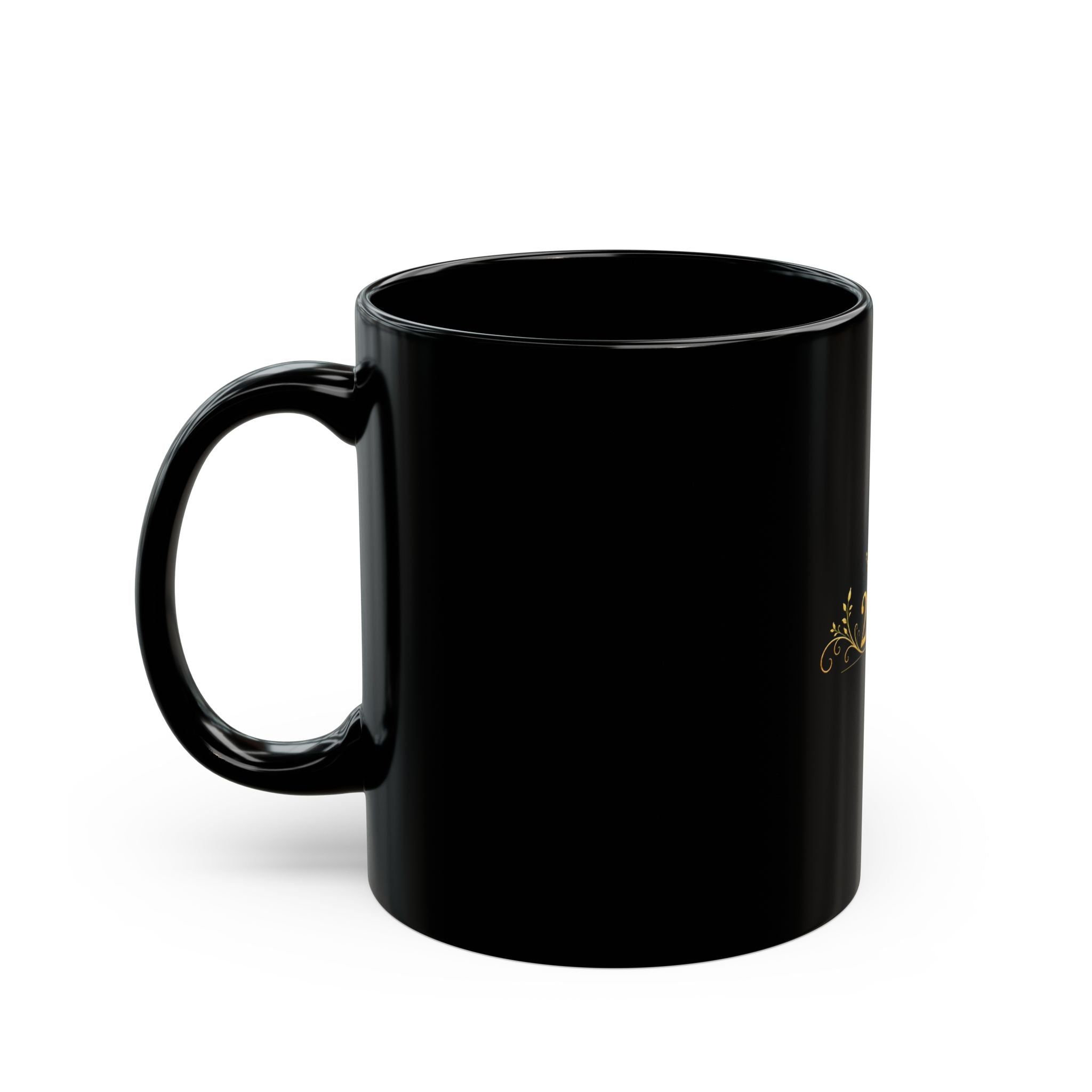 Royal 2226 Black Coffee Mug — Gold Crown Accent (11oz & 15oz)