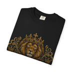 Kingdom Living Lion T-Shirt — Inspirational Christian Cross Floral Tee