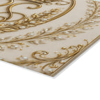 Ornate Gold Crown Glass Cutting Board — Vintage Royalty Kitchen & Serving Platter