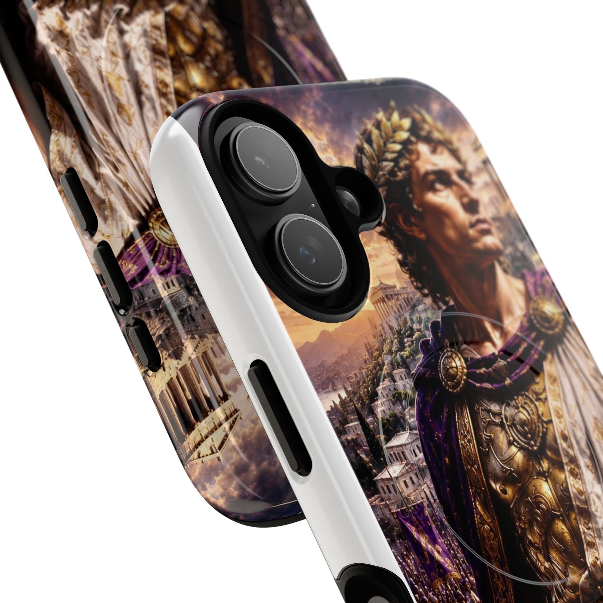 Roman Emperor Art Phone Case — Tough Magnetic Protective Case with Regal Warrior Design