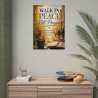 Rolled Poster – "Walk in Peace Not Pressure" Inspirational Christian Wall Art