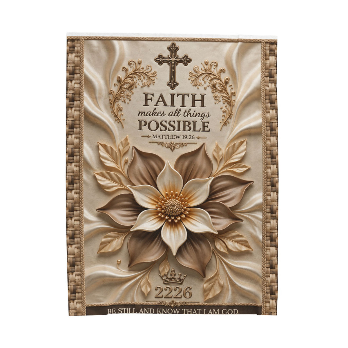 Faith Makes All Things Possible Velveteen Plush Blanket – Inspirational Christian Throw