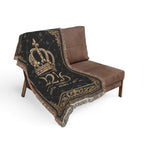 Royal Crown 2226 Woven Blanket — Luxury Decorative Throw for Home & Gift