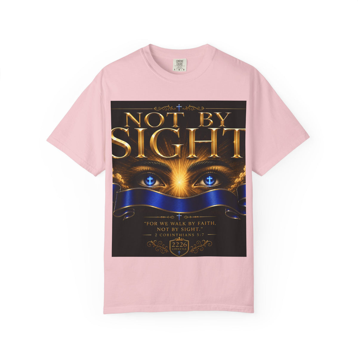 Not By Sight / Walk By Faith T‑Shirt — Christian Faith Graphic Tee