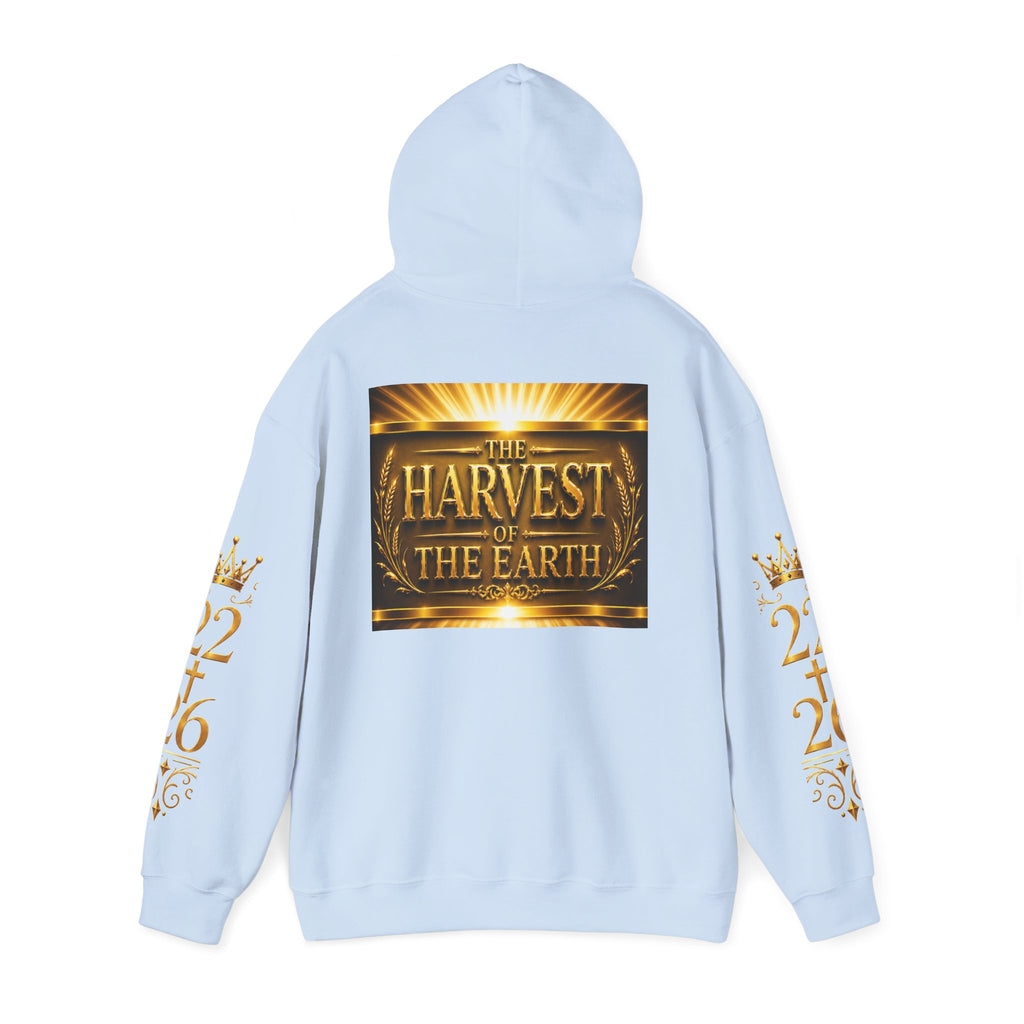 Harvest of the Earth Hoodie — Gold Crest Back Print with 2•26 Sleeve Design