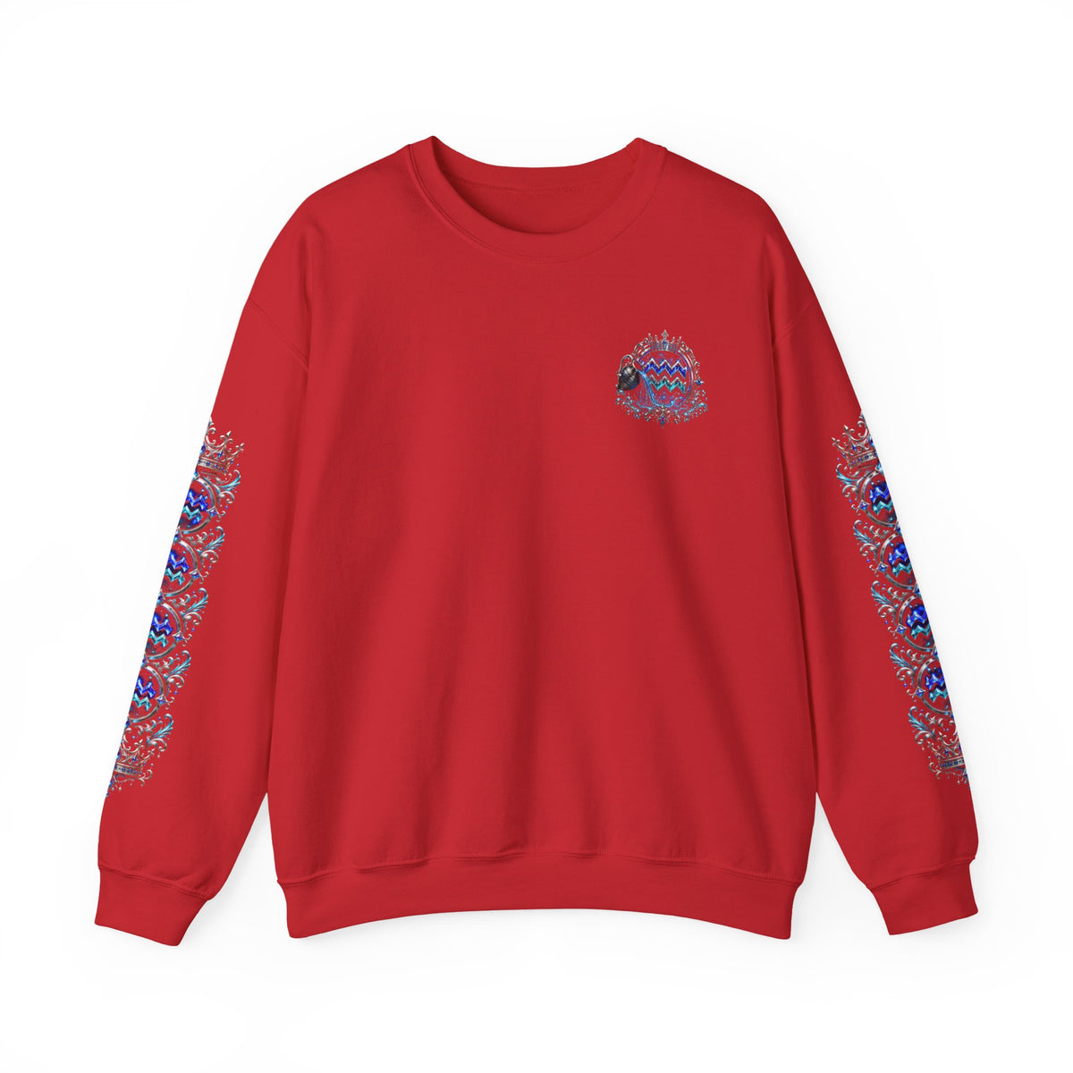 Aquarius Crewneck Sweatshirt — Zodiac Water-Bearer Astrology Pullover