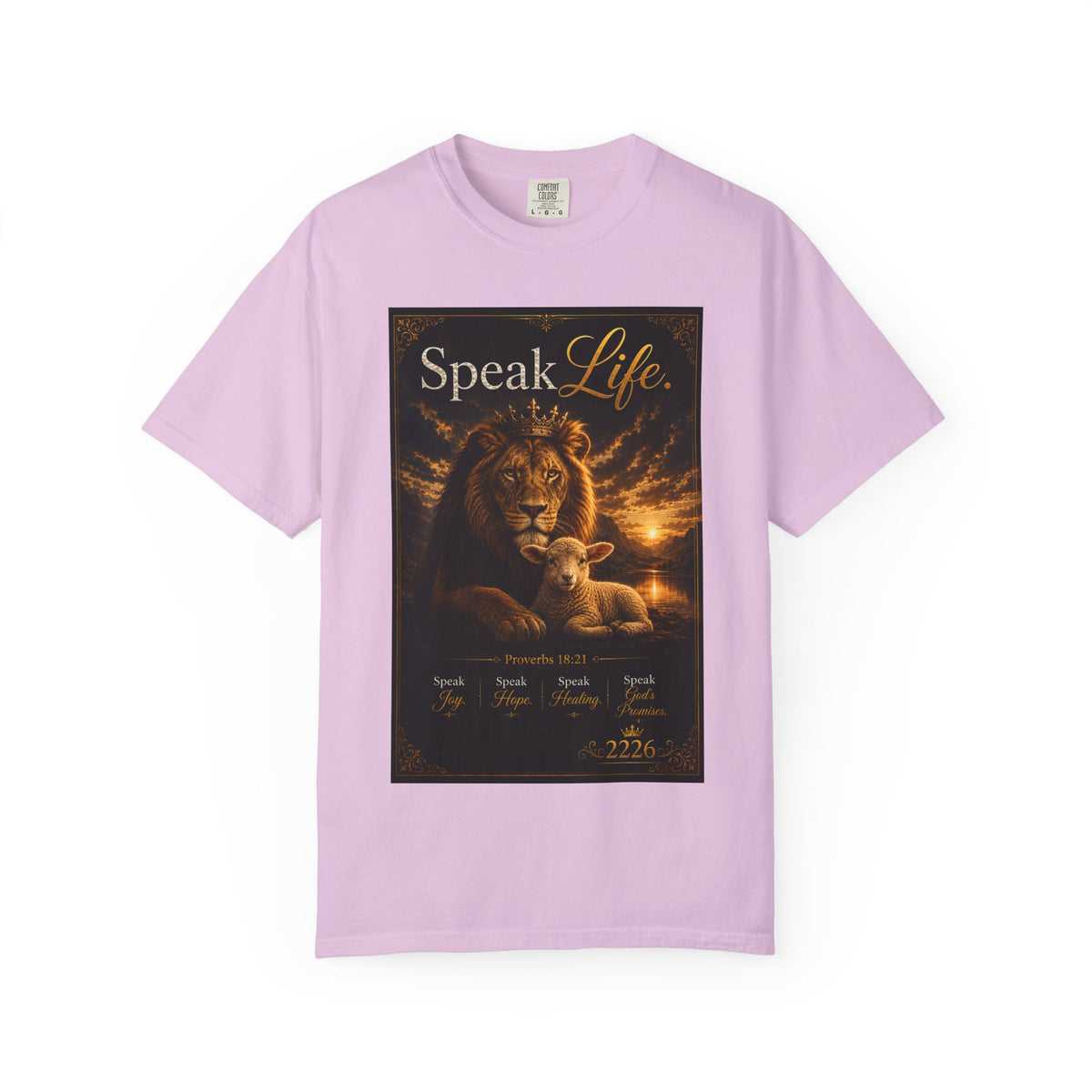 Kingdom Living Lion T-Shirt — "Speak Life" Christian Faith Graphic Tee