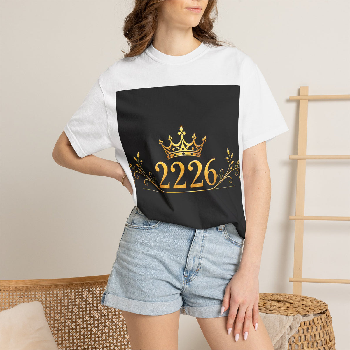 Lion Crest T-Shirt — Golden Crown 2226 Design
