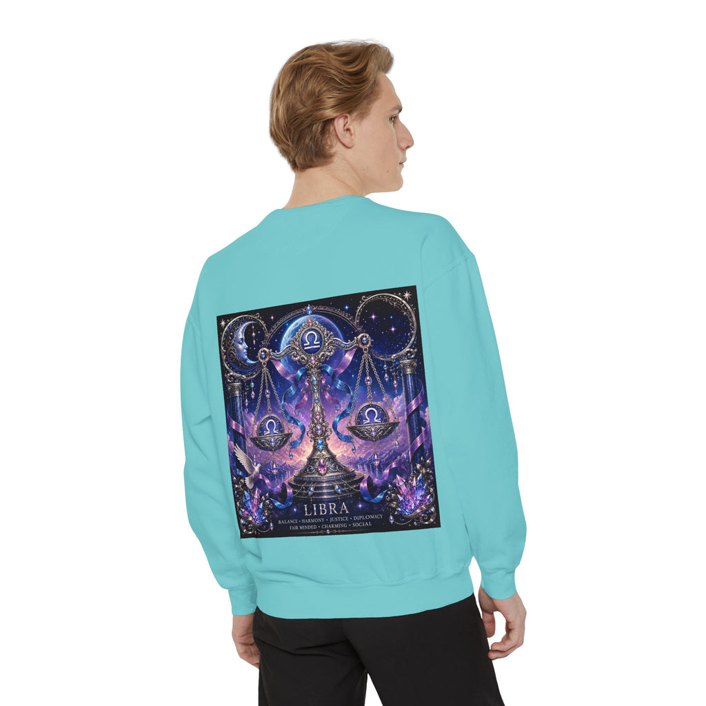 Libra Zodiac Sweatshirt — Scales Astrology Graphic Crewneck