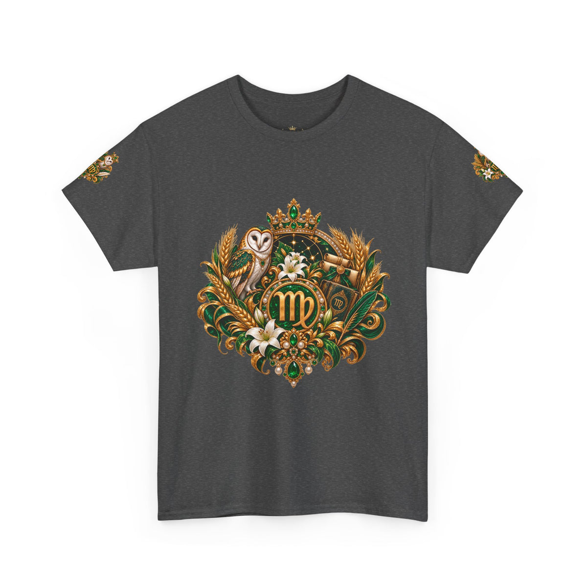 Virgo Zodiac Tee — Elegant Floral Virgo Astrology T-Shirt