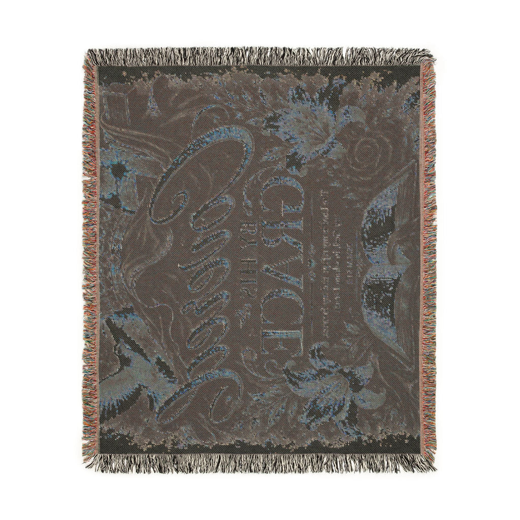 Covered by His Grace Woven Blanket — Inspirational Christian Throw with Floral Bible Design