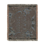 Covered by His Grace Woven Blanket — Inspirational Christian Throw with Floral Bible Design