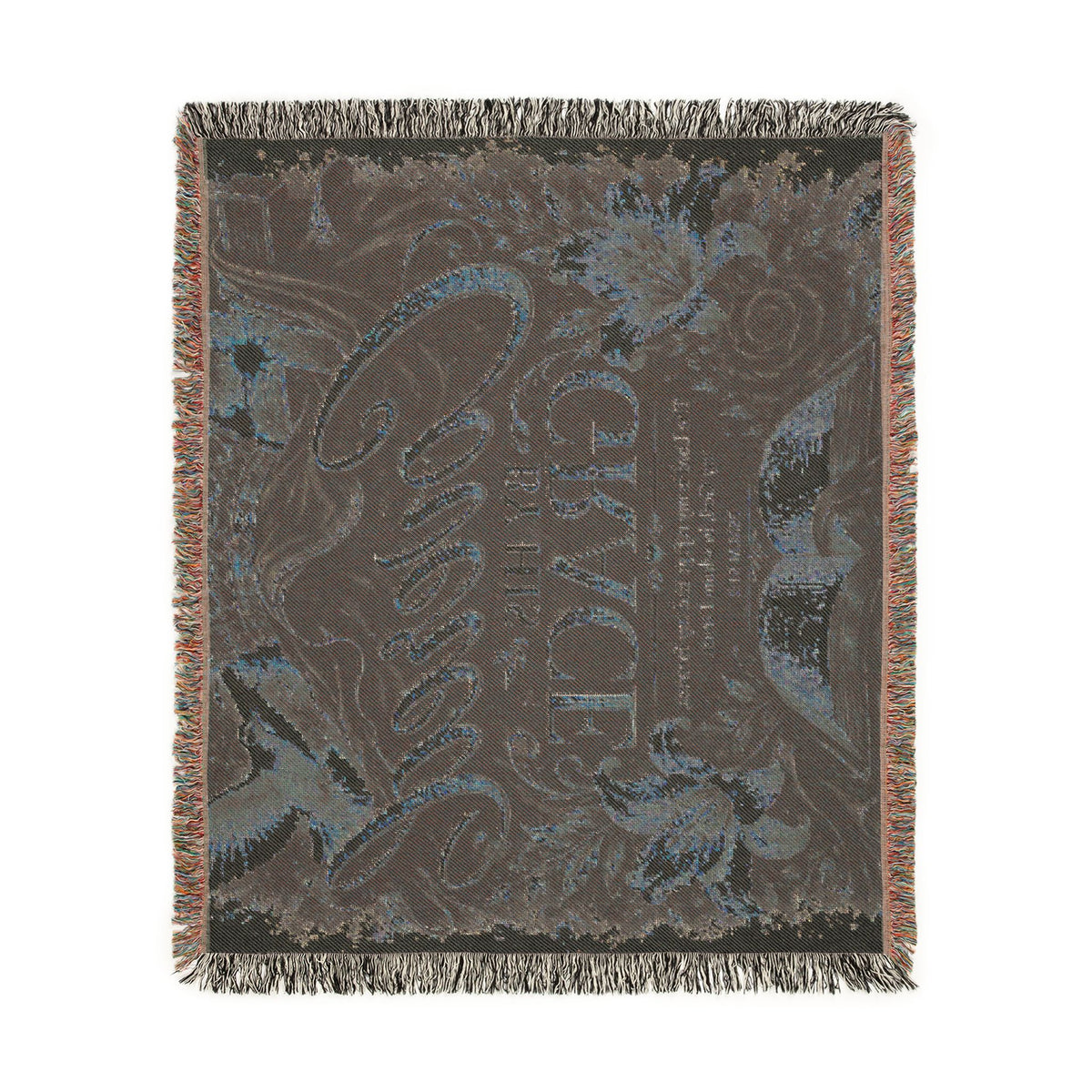 Covered by His Grace Woven Blanket — Inspirational Christian Throw with Floral Bible Design