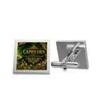 Capricorn Zodiac Cufflinks — Gold Square Horoscope Jewelry