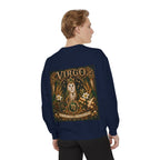 Virgo Zodiac Sweatshirt — Virgo Goddess & Owl Astrology Crewneck