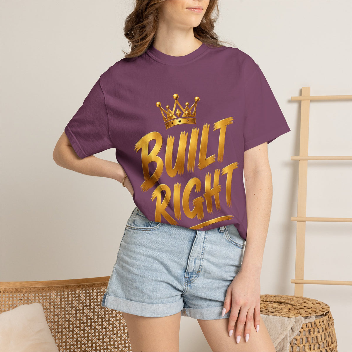Built Right / Built Different Graphic T-Shirt — Faith Lion Crown Design