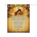 Garden Flag - "You Are Held" Inspirational Prayer Banner (Religious Spiritual Decor)