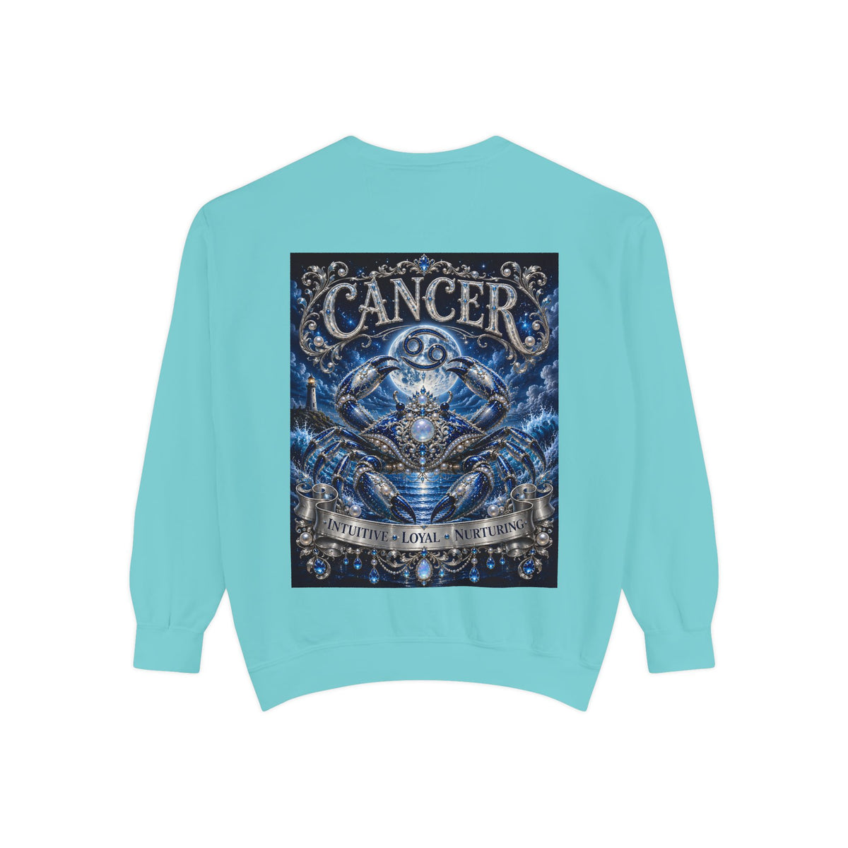 Cancer Zodiac Sweatshirt — Blue Crab Astrology Crewneck