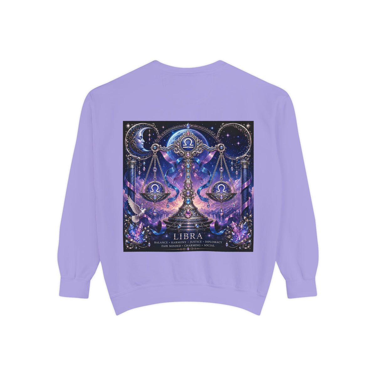 Libra Zodiac Sweatshirt — Scales Astrology Graphic Crewneck