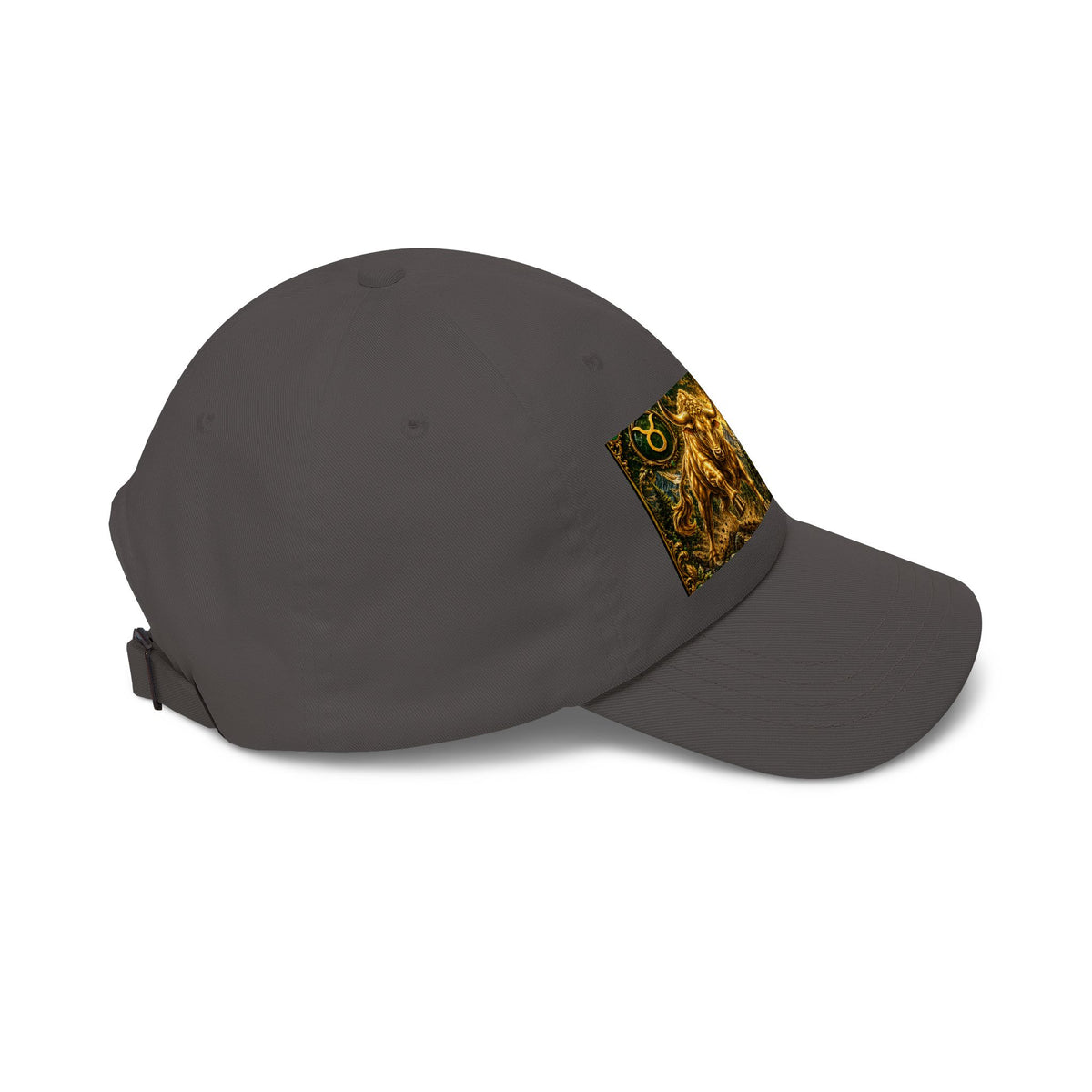 Taurus Zodiac Dad Cap — Gold Bull Astrology Baseball Hat