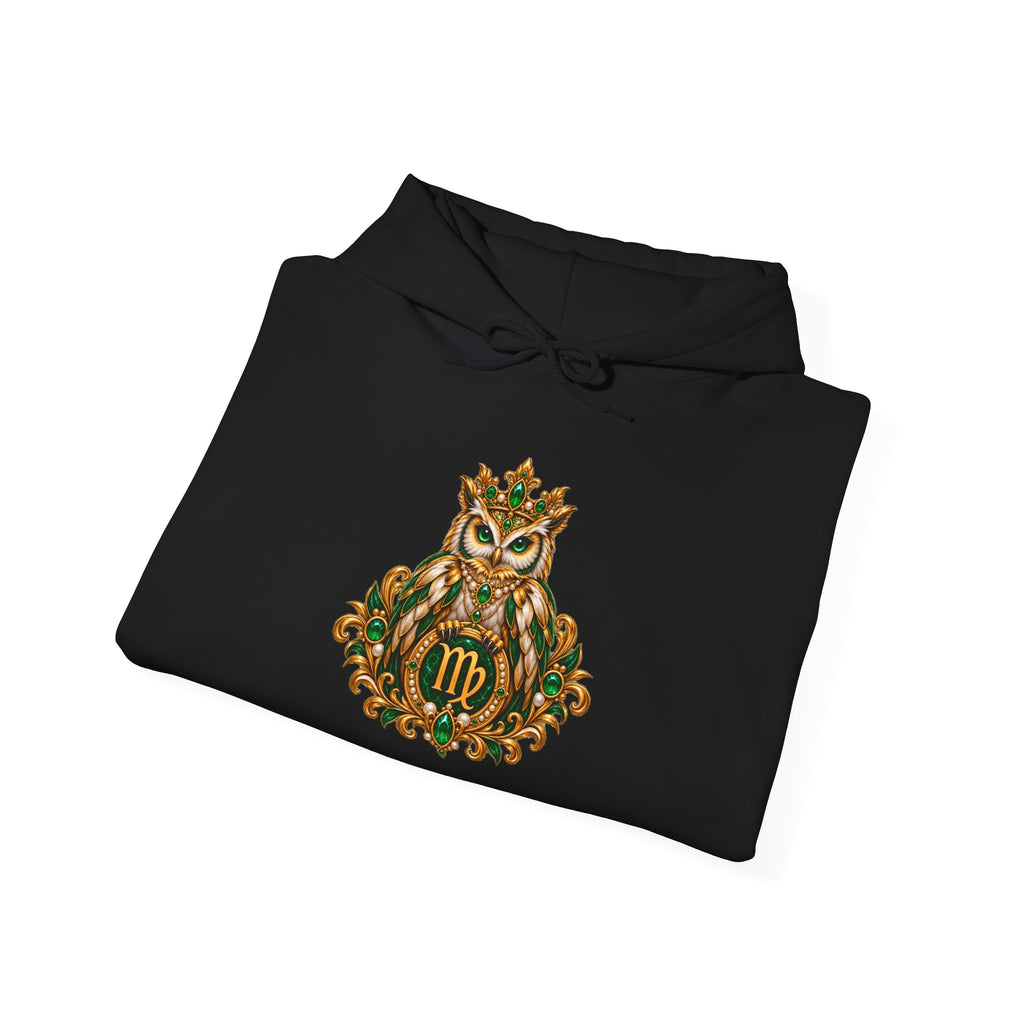 Virgo Owl Zodiac Hoodie — Floral Astrology Pullover
