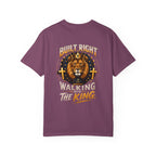 Lion 'Built Right, Walking the King' Graphic T‑Shirt