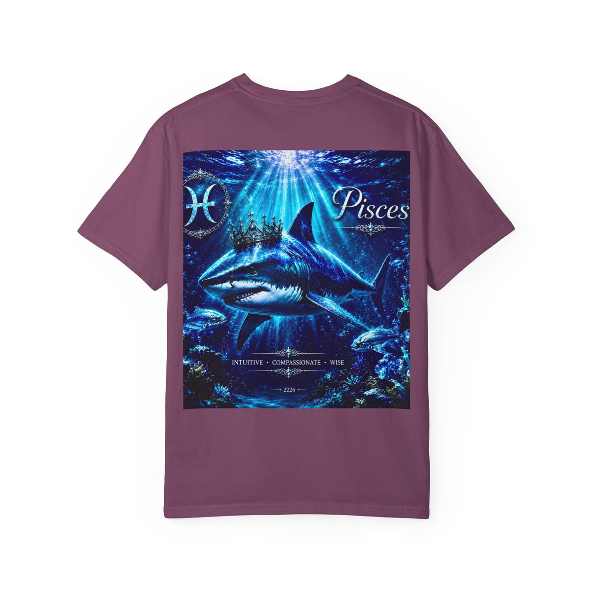 Pisces Zodiac T-Shirt — Mystical Ocean Shark Astrological Tee