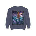 Pisces Mermaid Zodiac Sweatshirt — Pisces Symbol & 'Pisces' Artwork