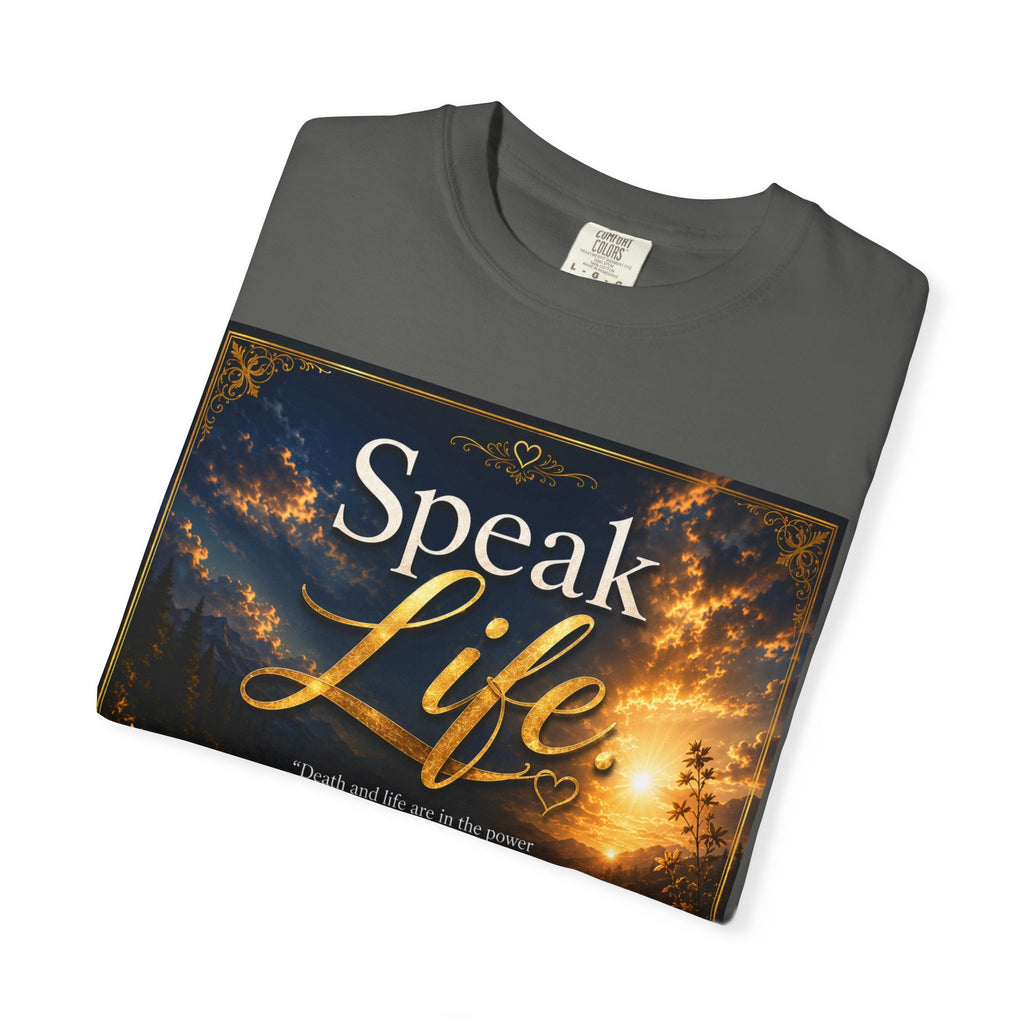 Christian Inspirational T-Shirt — "Speak Life" & "Still on the Throne" Faith Graphic Tee