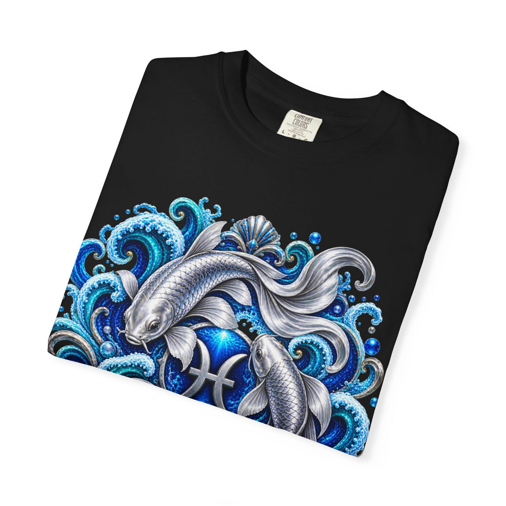 Pisces Zodiac T-Shirt — Illustrated Pisces Fish Astrology Tee